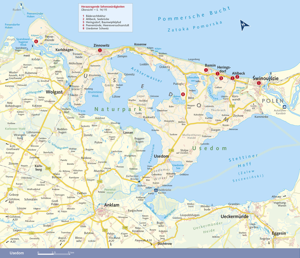 Weitere Ansicht: TRESCHER Reiseführer Usedom und Wollin | Wolfgang Kling, Grazyna Kling