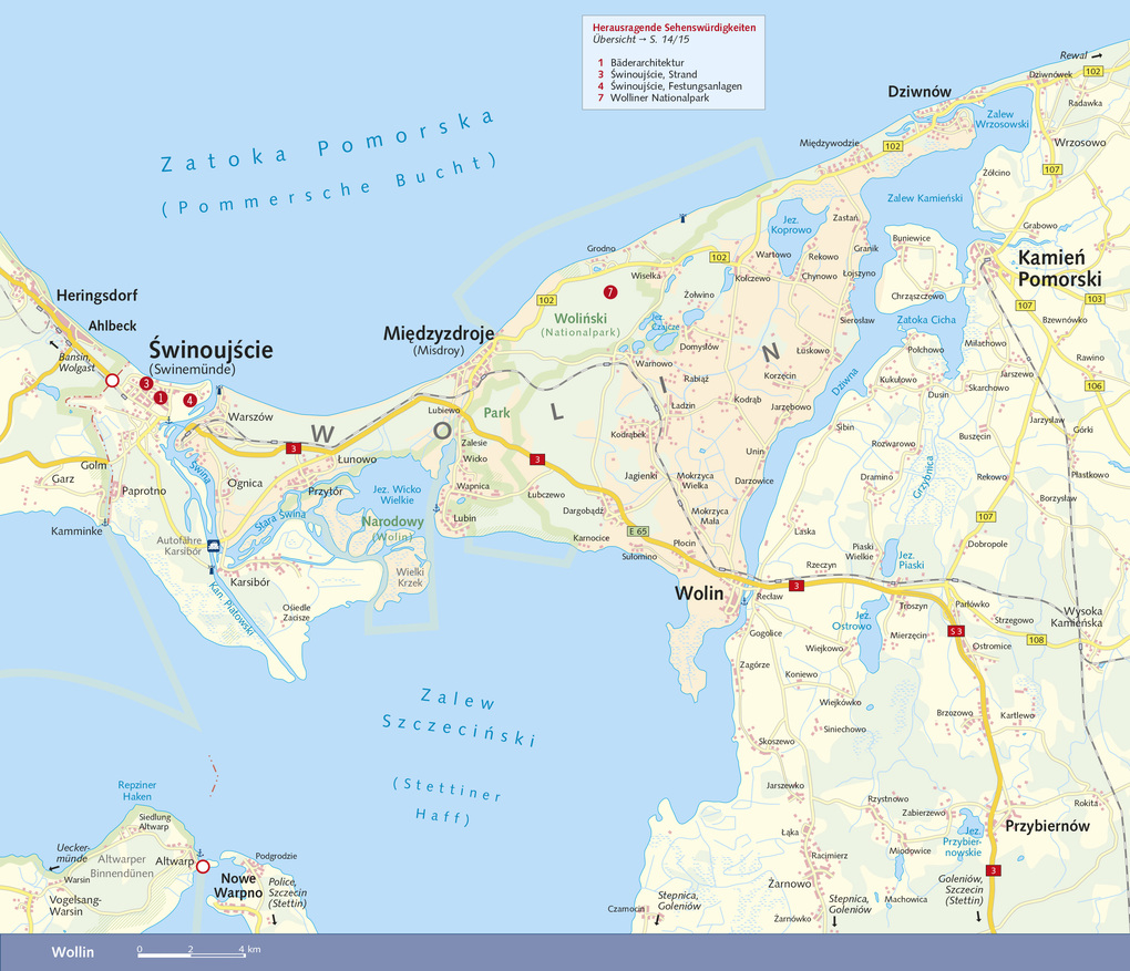 Weitere Ansicht: TRESCHER Reiseführer Usedom und Wollin | Wolfgang Kling, Grazyna Kling