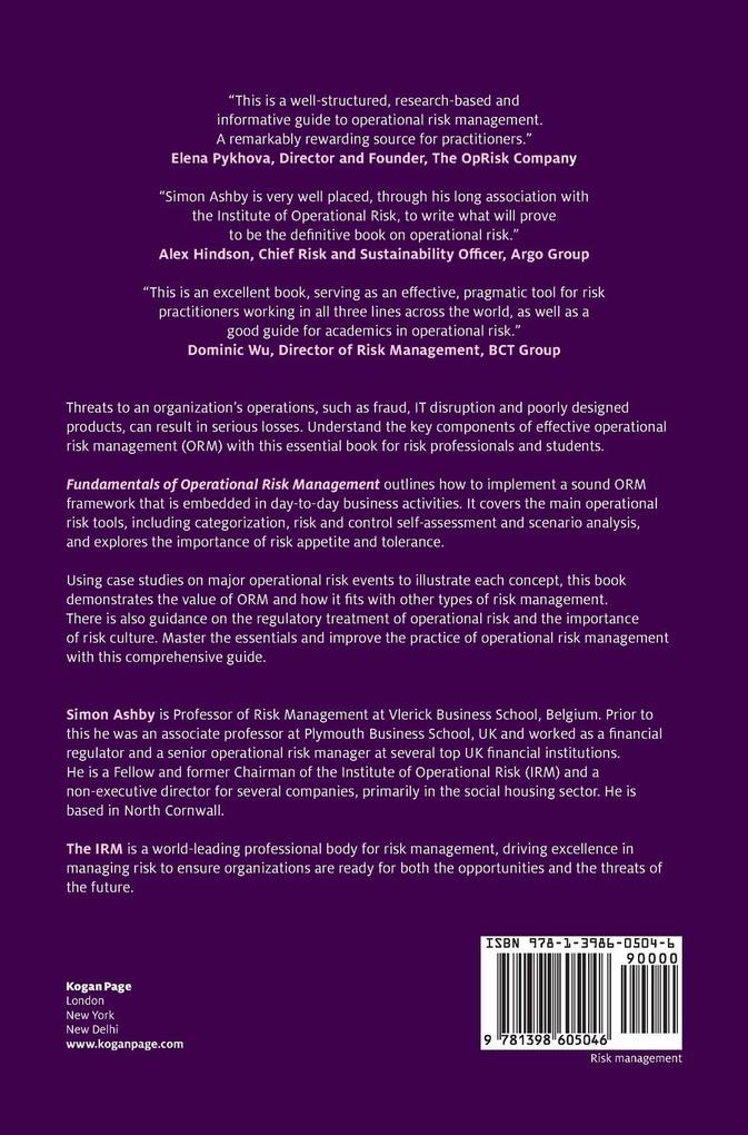 Weitere Ansicht: Fundamentals of Operational Risk Management | Simon Ashby