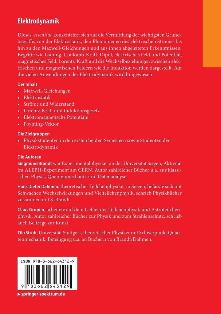 Weitere Ansicht: Elektrodynamik | Claus Grupen, Tilo Stroh, Hans Dieter Dahmen, Siegmund Brandt