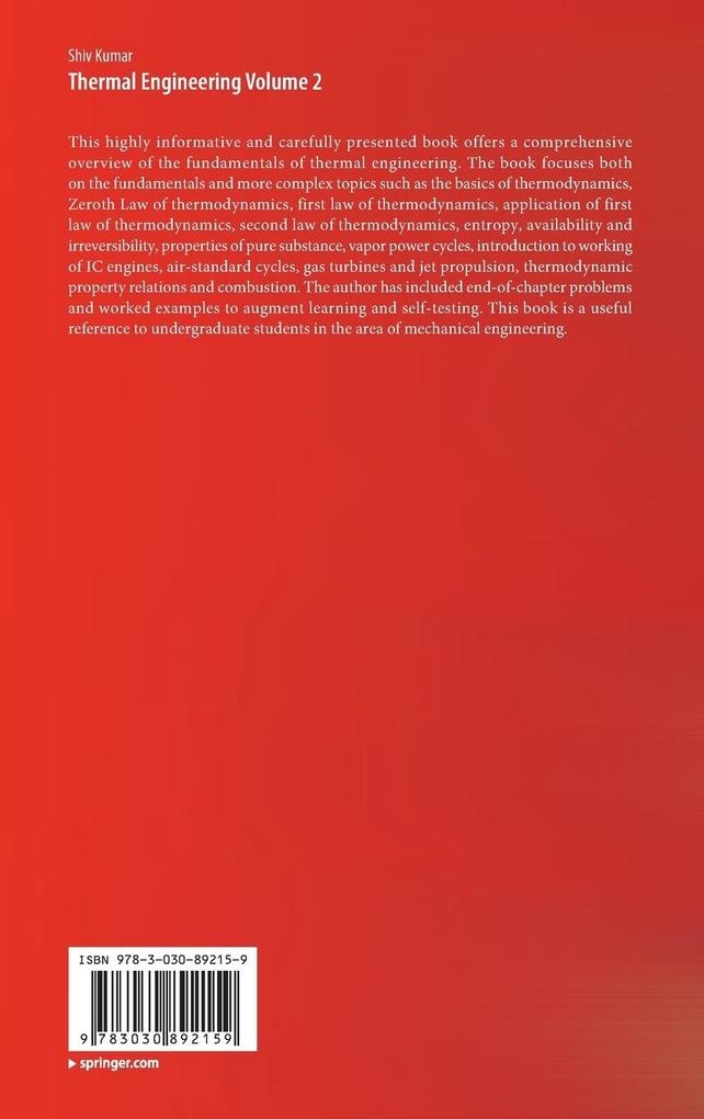 Weitere Ansicht: Thermal Engineering Volume 2 | Shiv Kumar