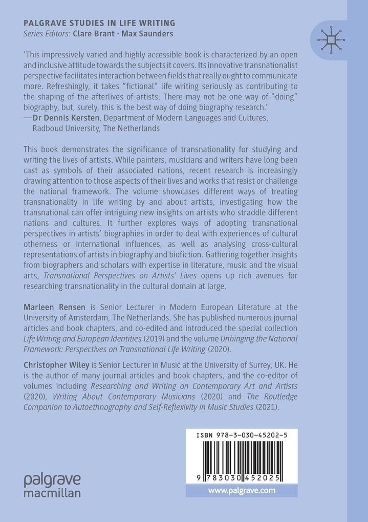 Weitere Ansicht: Transnational Perspectives on Artists' Lives