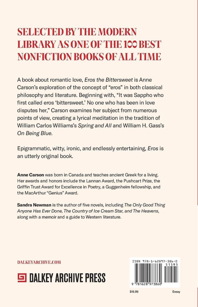Weitere Ansicht: Eros the Bittersweet | Anne Carson