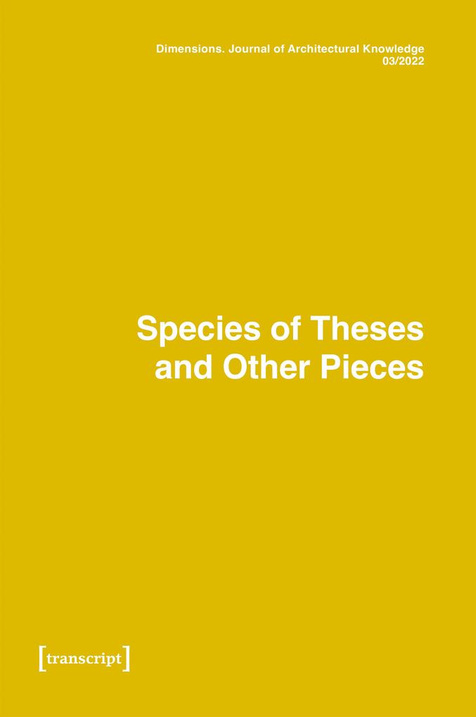 Produktbild: Dimensions. Journal of Architectural Knowledge