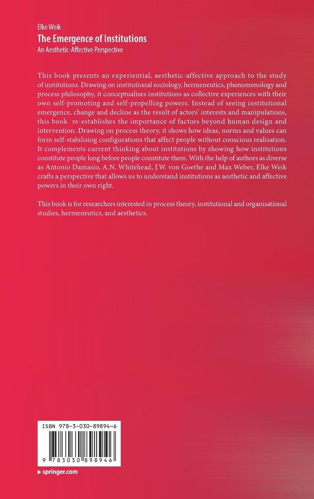 Weitere Ansicht: The Emergence of Institutions | Elke Weik