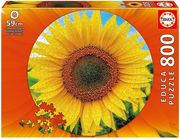 Educa - Sonnenblume 800 Teile Rund-Puzzle