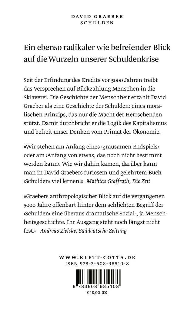 Weitere Ansicht: Schulden | David Graeber