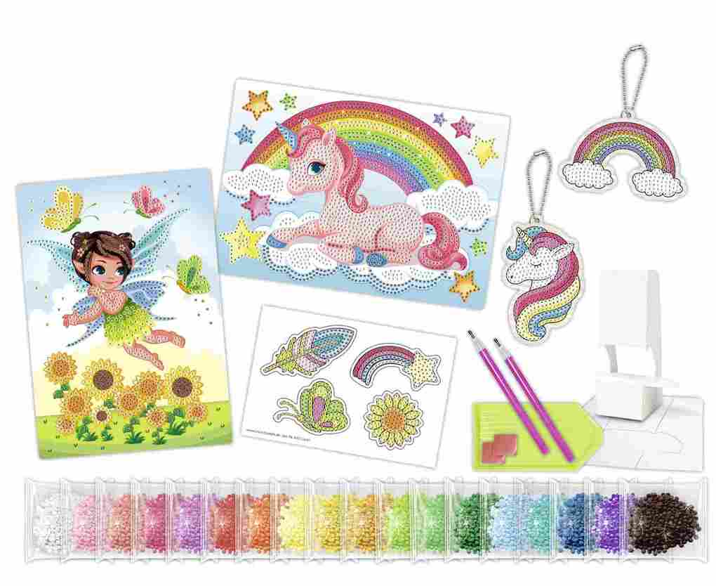 Weitere Ansicht: URSUS Kinder-Bastelsets Diamod Painting Creative Set Magic, 2er Karten