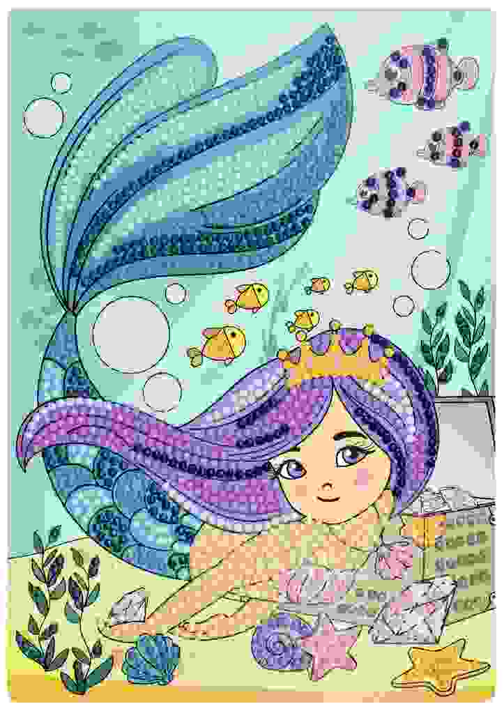 Weitere Ansicht: URSUS Kinder-Bastelsets Diamod Painting Creative Set Princess, 2er Karten