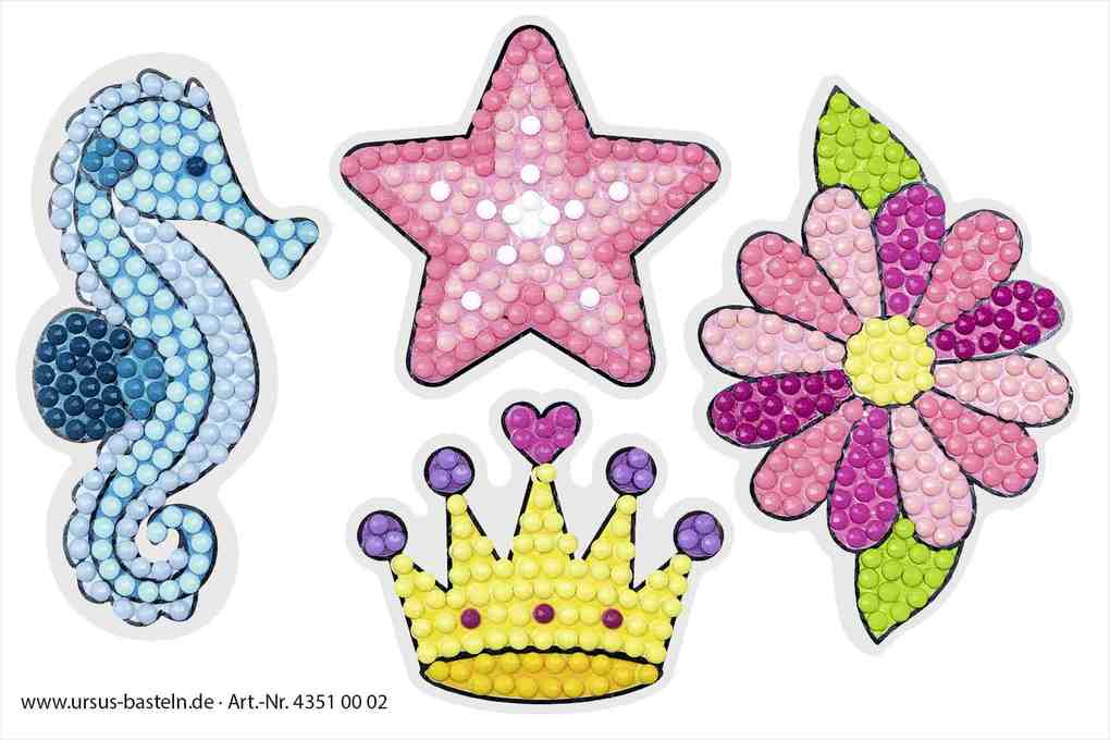 Weitere Ansicht: URSUS Kinder-Bastelsets Diamod Painting Creative Set Princess, 2er Karten