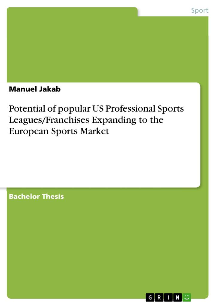 Produktbild: Potential of popular US Professional Sports Leagues/Franchises Expanding to the European Sports Market | Manuel Jakab