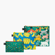 LOQI Zip Pockets TESS SMITH-ROBERTS Bad Bananas & Dog Walking Recycled