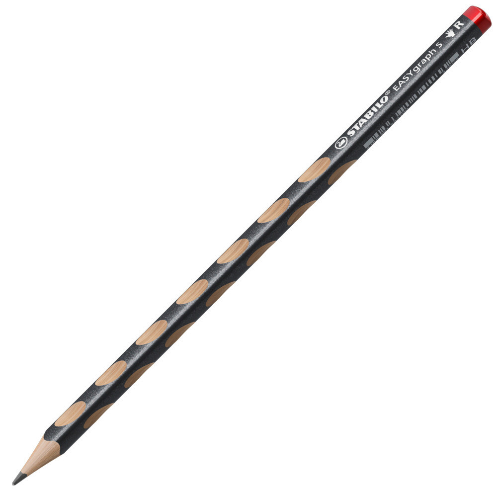 Schmaler Dreikant-Bleistift für Rechtshänder - STABILO EASYgraph S Metallic Edition in metallic grap als Sonstiger Artikel