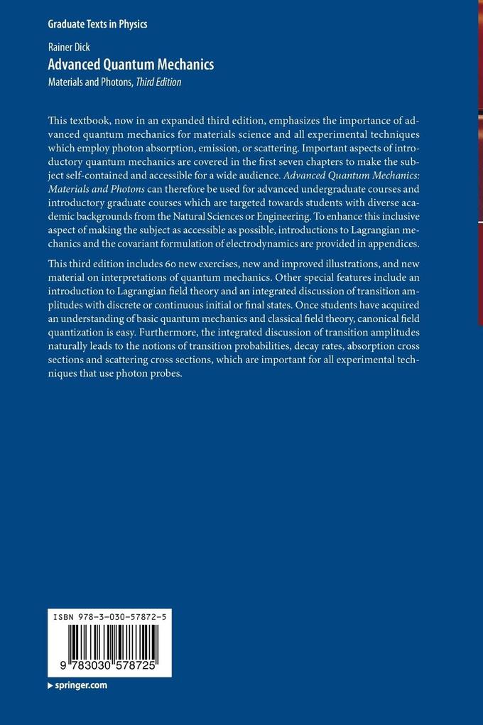 Weitere Ansicht: Advanced Quantum Mechanics | Rainer Dick