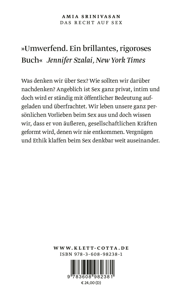 Weitere Ansicht: Das Recht auf Sex | Amia Srinivasan