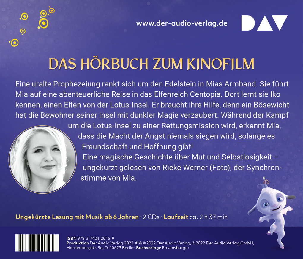 Weitere Ansicht: Mia and me - Das Geheimnis von Centopia: Das Hörbuch zum Film, 2 Audio-CD | Karin Pütz