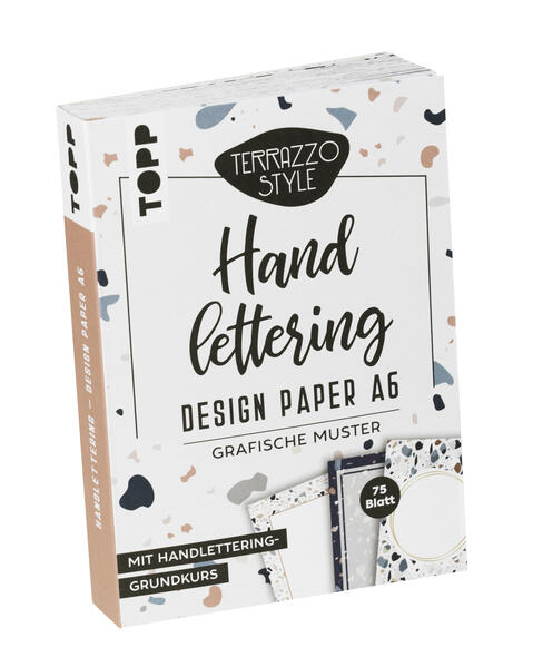 Produktbild: Handlettering Design Paper Block Terrazzo A6 | Ludmila Blum