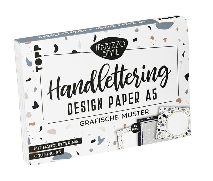 Produktbild: Handlettering Design Paper Block Terrazzo A5 | Ludmila Blum