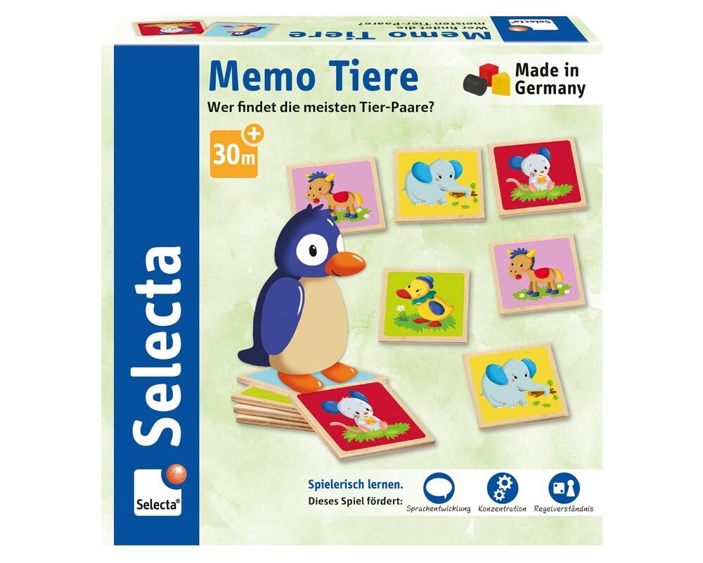 Produktbild: Schmidt Spiele - Selecta - Memo Tiere, 24 Teile