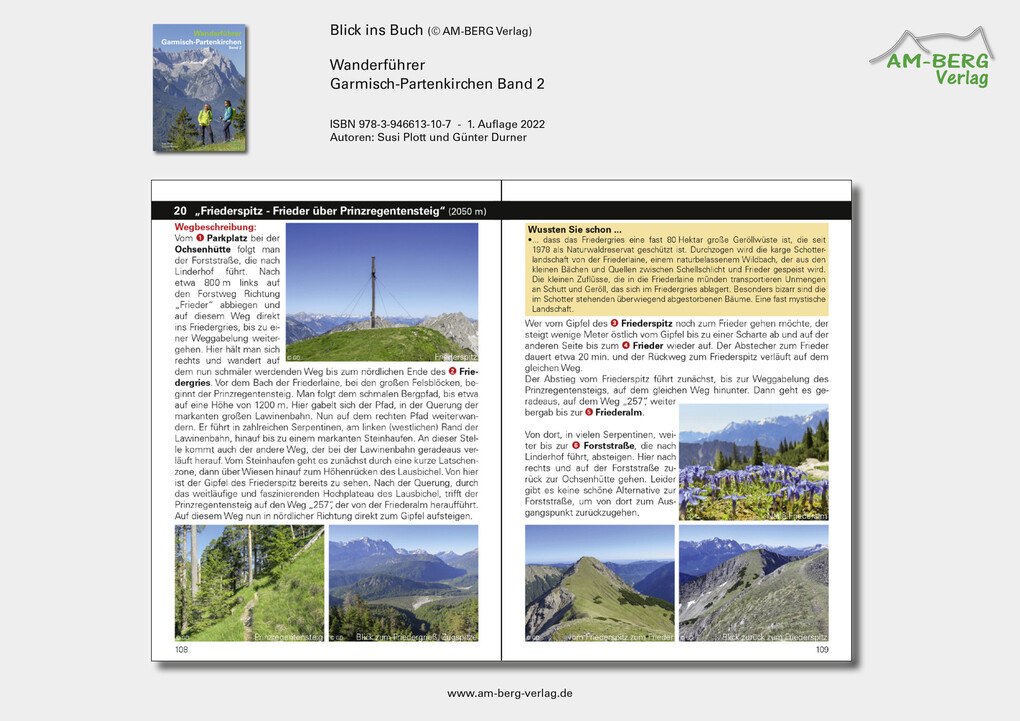 Weitere Ansicht: Wanderführer Garmisch-Partenkirchen Band 2 | Susi Plott, Günter Durner
