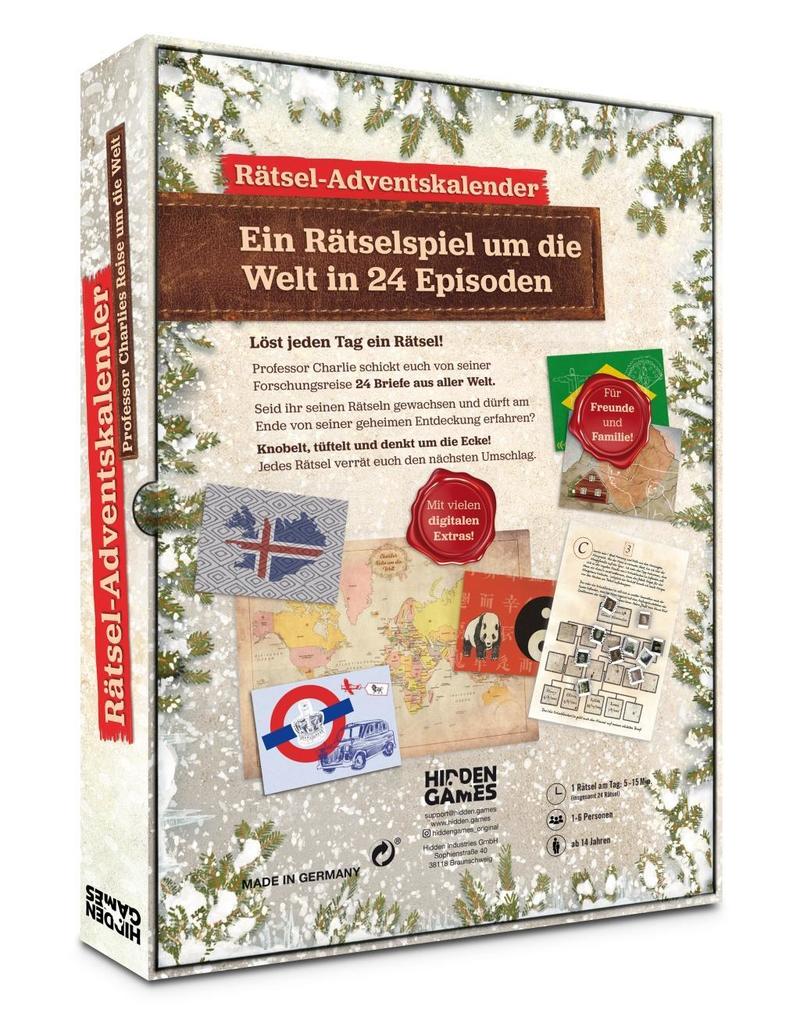 Weitere Ansicht: Hidden Games: Rätsel Adventskalender Professor Charlies Reise um die Welt | Hidden Games