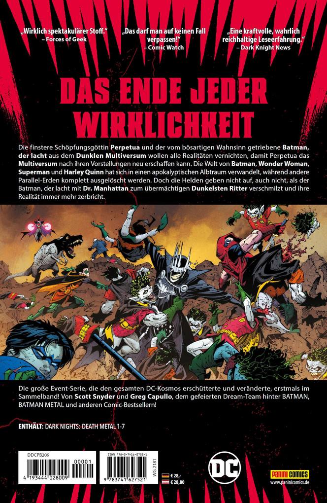 Weitere Ansicht: Batman: Death Metal | Scott Snyder, Greg Capullo, Yanick Paquette, Bryan Hitch