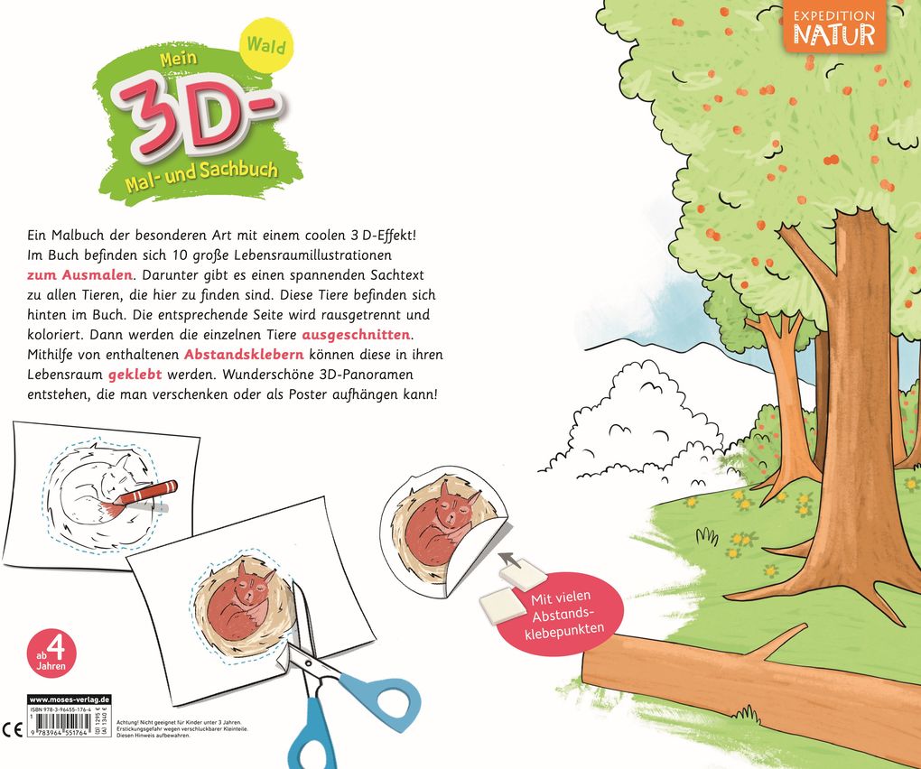 Weitere Ansicht: Mein 3D Mal- und Sachbuch - Wald