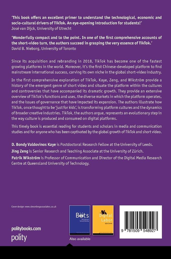 Weitere Ansicht: Tiktok | Patrik Wikstrom, D Bondy Valdovinos Kaye, Jing Zeng