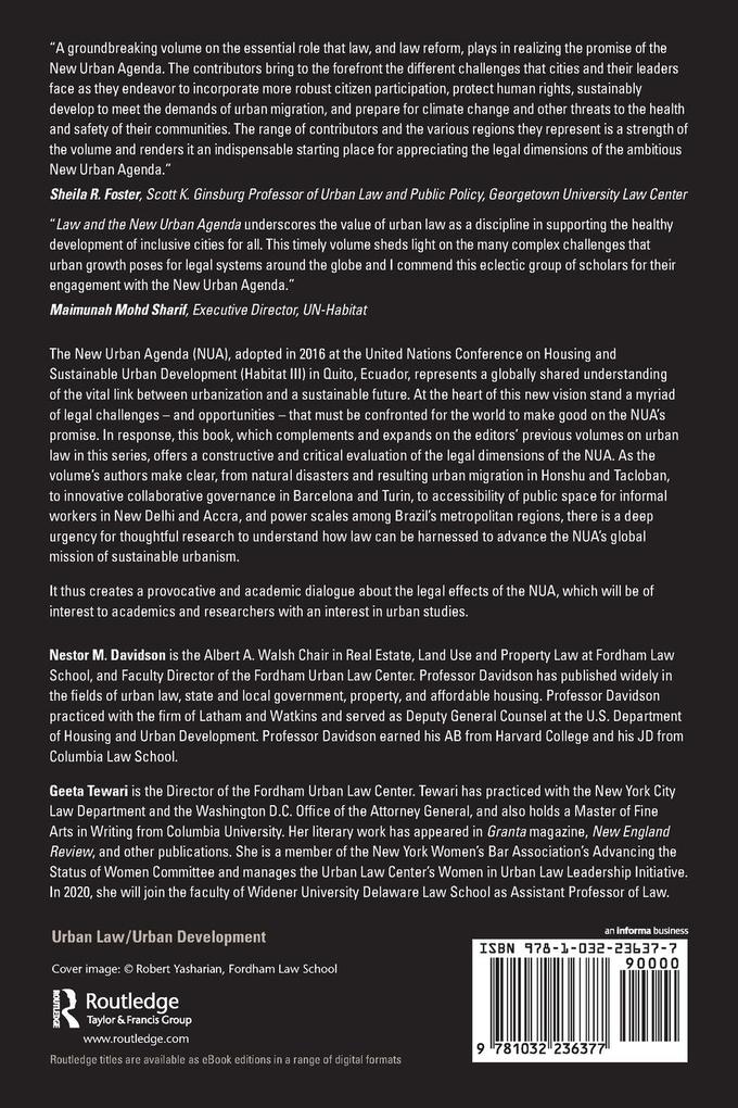 Weitere Ansicht: Law and the New Urban Agenda