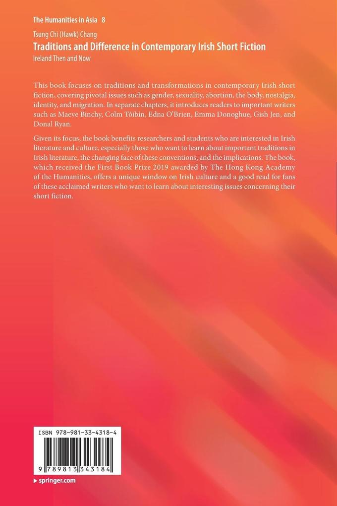 Weitere Ansicht: Traditions and Difference in Contemporary Irish Short Fiction | Tsung Chi (Hawk) Chang