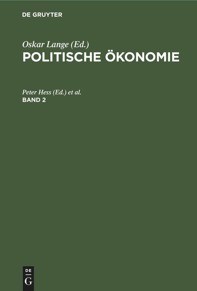Produktbild: Politische Ökonomie. Band 2