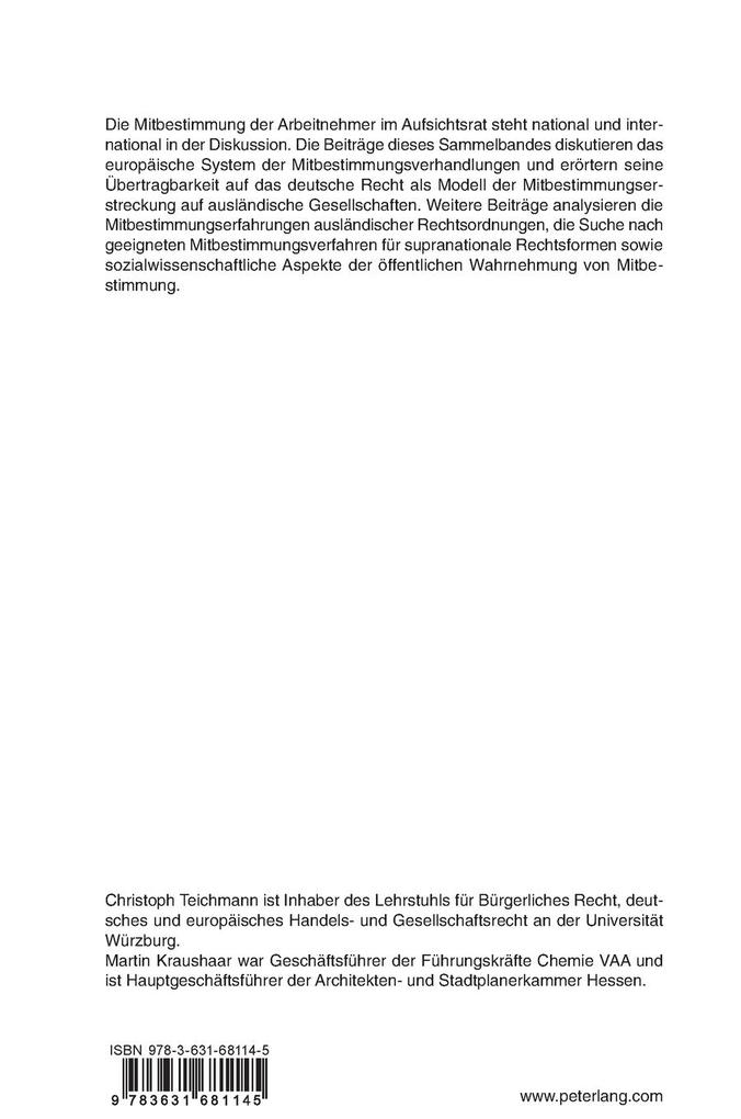 Weitere Ansicht: Mitbestimmungsvielfalt in Deutschland und Europa