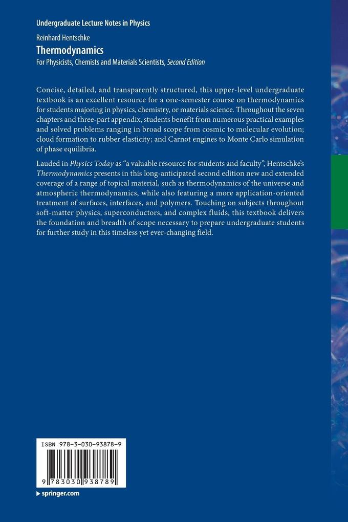 Weitere Ansicht: Thermodynamics | Reinhard Hentschke