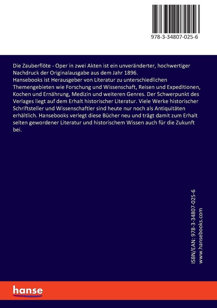 Weitere Ansicht: Die Zauberflöte | Wolfgang Amadeus Mozart