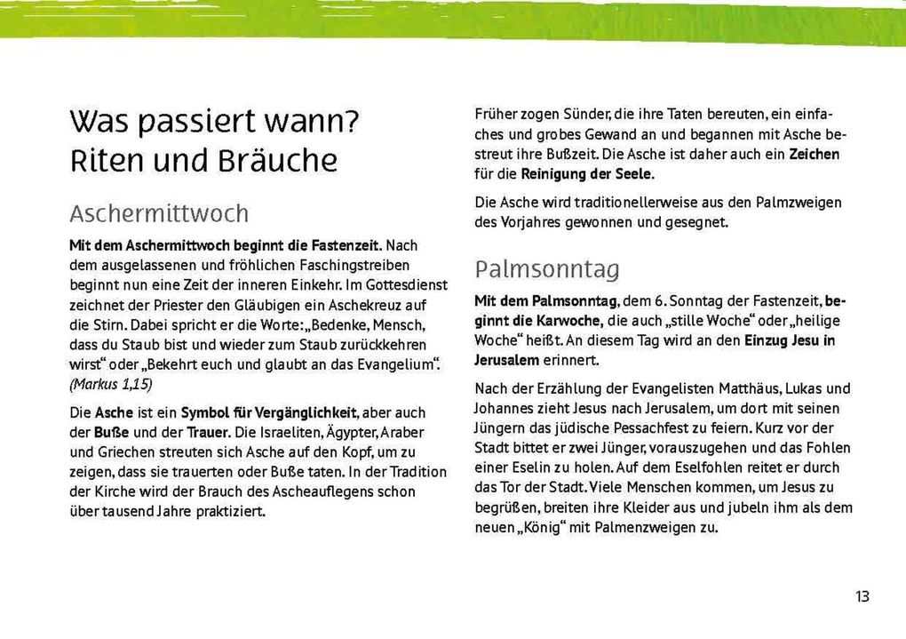 Weitere Ansicht: Unser Fastenkalender für die Kita | Annegret Gerleit