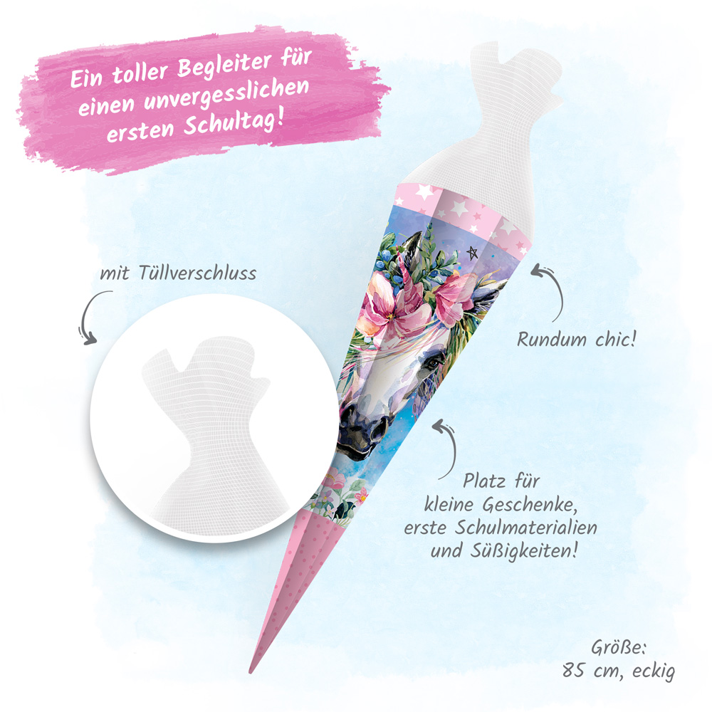 Weitere Ansicht: Trötsch Schultüte 85 cm Einhorn