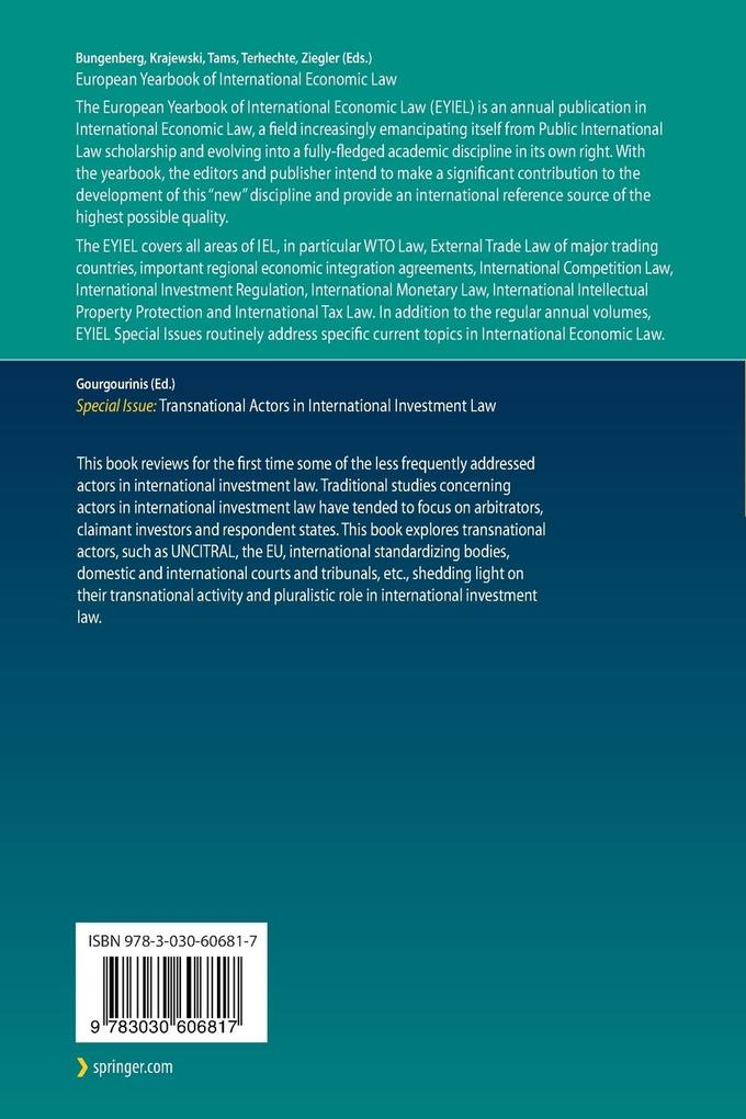 Weitere Ansicht: Transnational Actors in International Investment Law
