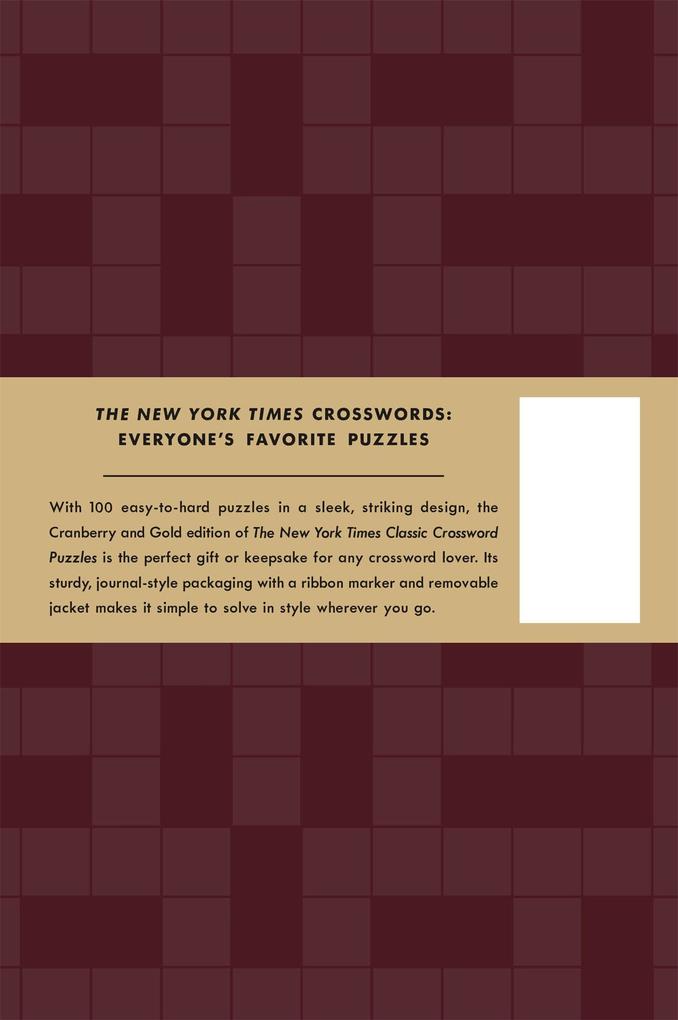 Weitere Ansicht: The New York Times Classic Crossword Puzzles (Cranberry and Gold) | New York Times