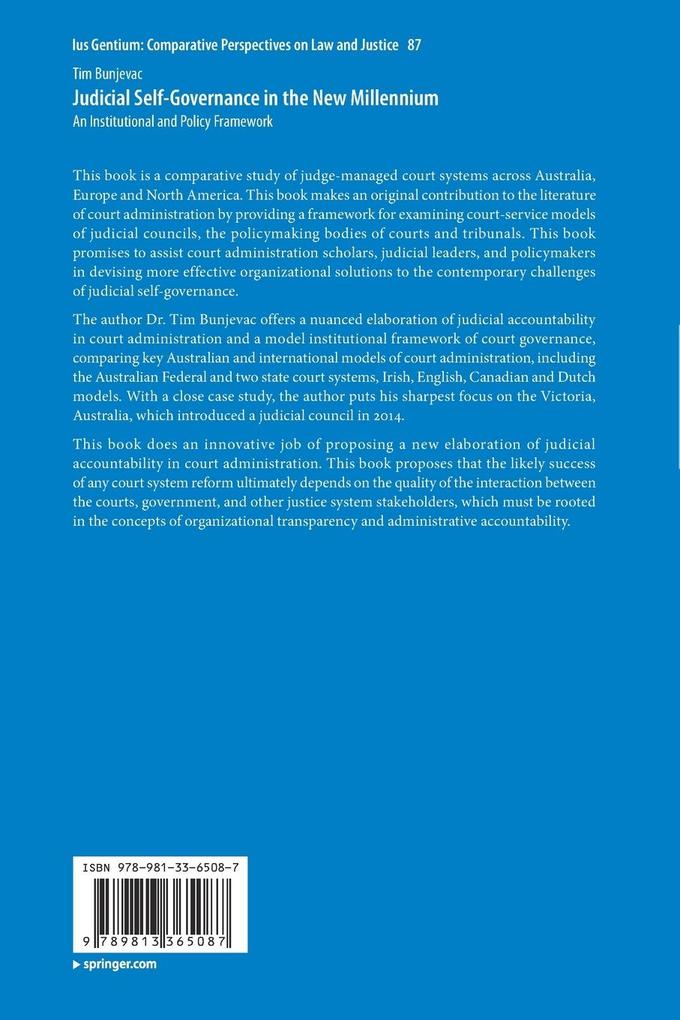 Weitere Ansicht: Judicial Self-Governance in the New Millennium | Tim Bunjevac