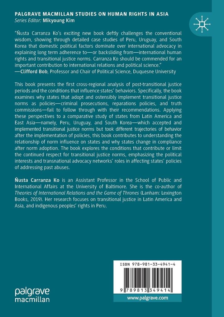 Weitere Ansicht: Truth, Justice, and Reparations in Peru, Uruguay, and South Korea | Ñusta Carranza Ko