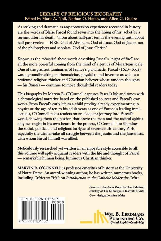 Weitere Ansicht: Blaise Pascal | Marvin R. O'Connell
