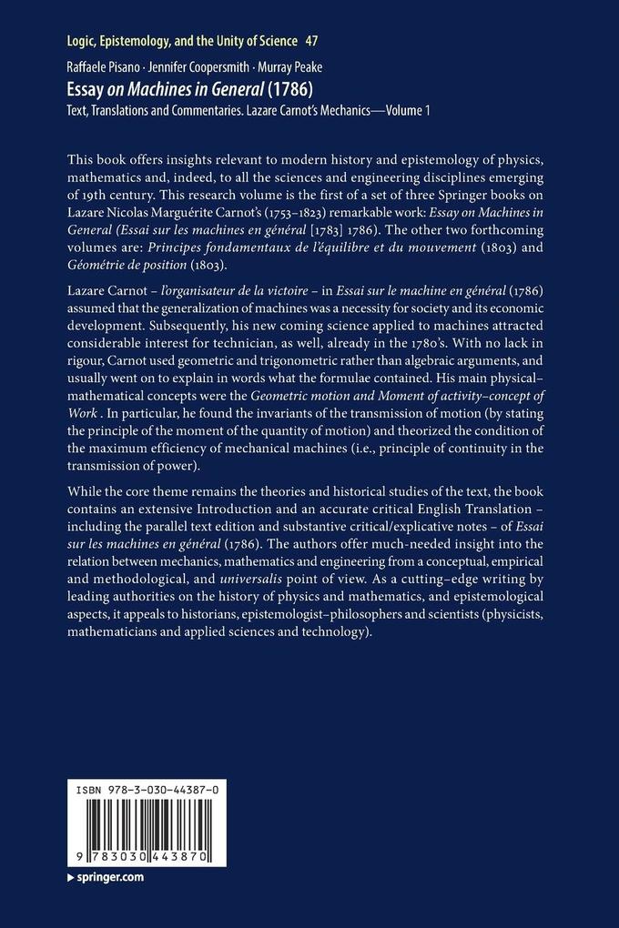 Weitere Ansicht: Essay on Machines in General (1786) | Raffaele Pisano, Jennifer Coopersmith, Murray Peake