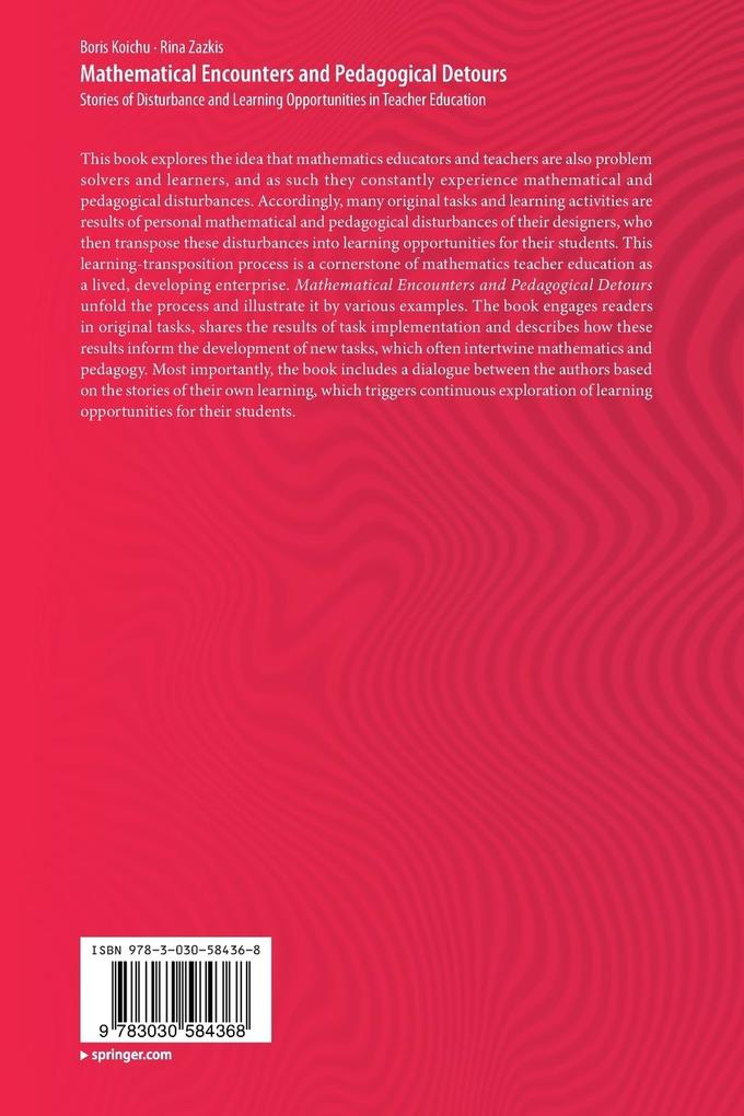 Weitere Ansicht: Mathematical Encounters and Pedagogical Detours | Boris Koichu, Rina Zazkis