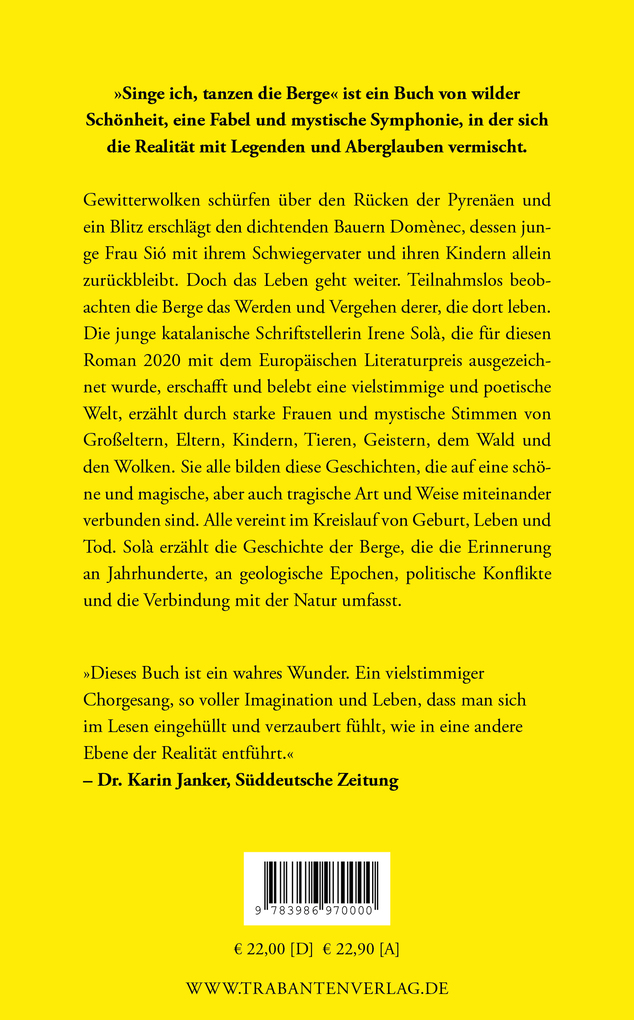 Weitere Ansicht: Singe ich, tanzen die Berge | Irene Solà