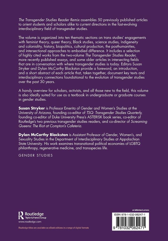 Weitere Ansicht: The Transgender Studies Reader Remix