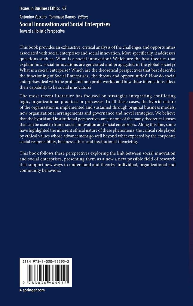 Weitere Ansicht: Social Innovation and Social Enterprises