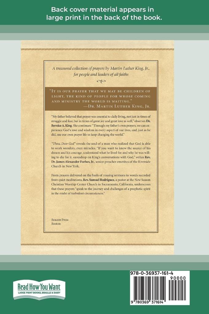 Weitere Ansicht: Thou, Dear God | Martin Luther King