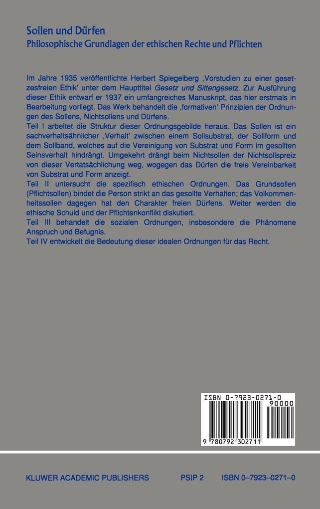 Weitere Ansicht: Sollen und Dürfen | E. Spiegelberg