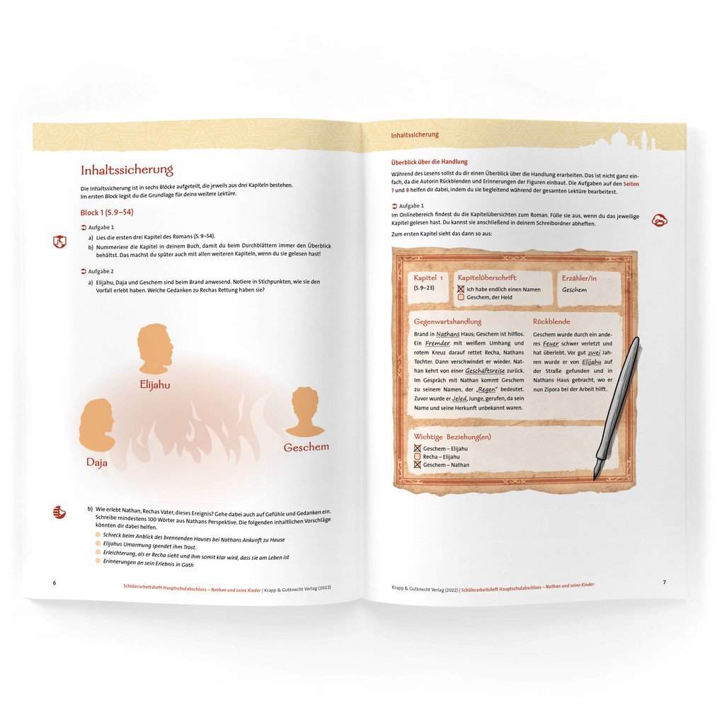 Weitere Ansicht: Nathan und seine Kinder - Mirjam Pressler - Schülerarbeitsheft - Hauptschule | Julia Biedermann, Günter Krapp, Cornelia Zenner, Sabrina UNdank