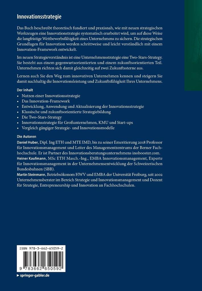 Weitere Ansicht: Innovationsstrategie | Daniel Huber, Heiner Kaufmann, Martin Steinmann